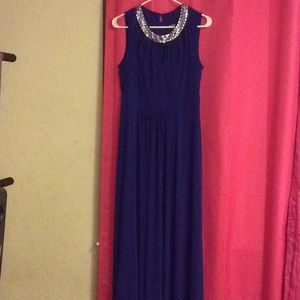 Long blue dress